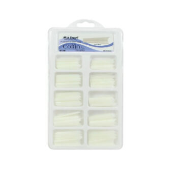 Coffin Xl Natural 100 Nail Tips In Pvc Blister