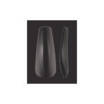 Gel Tips Coffin Clear 130 Nail Tips In Plastic Box