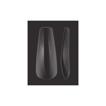 Gel Tips Coffin Clear 130 Nail Tips In Plastic Box