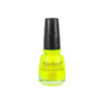 French Manicure Neon Yellow