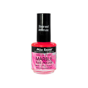 Neon Pink Marble Nail Polish