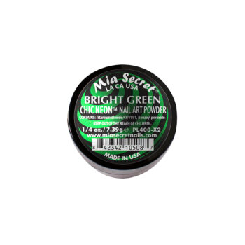 Chic Neon Bright Green Acrylic Powder For Nails 1/4 Oz